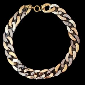 Collier, bracelet, boucles d’oreilles, chaîne modèle  “Athena”